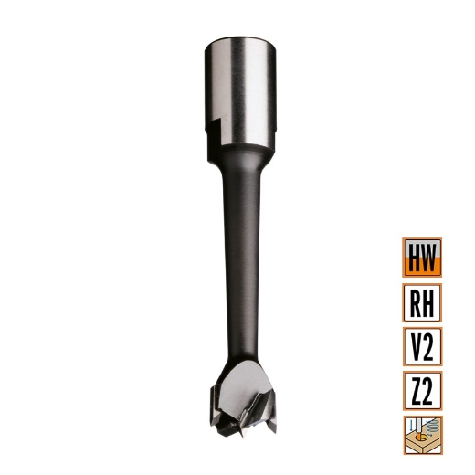 Afbeeldingen van CMT Slotkastenfrees D=20mm LT=100mm S=M12x1mm Z2+V2 RH HW - 164.200.11