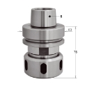 Afbeeldingen van CMT Precisie-spantanghouder EOC-25, aansluiting type HSK-F63 RH moer: gelagerd DIN6388 - 183.320.01