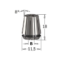Afbeeldingen van CMT Precisie spantang ER11 L=18mm D³=4mm D=11.5mm - 184.040.11