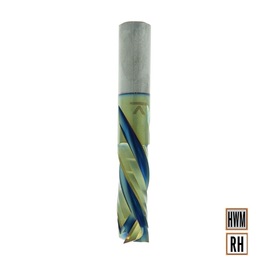 Afbeeldingen van CMT Positieve & negatieve spiraalfrees D=16x35mm L=80 S=16mm Z3+3 HWM Chrome Coating DLCS - 190.160.43