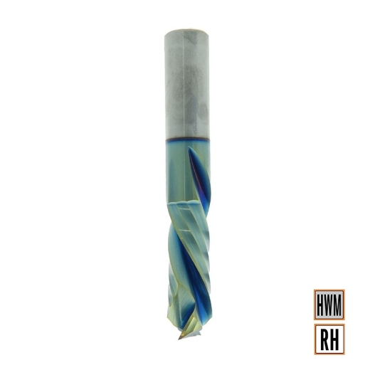 Afbeeldingen van CMT Positieve & negatieve spiraalfrees D=16x42mm L=90 S=16mm Z2+2 HWM Chrome Coating DLCS - 190.161.41.Z2