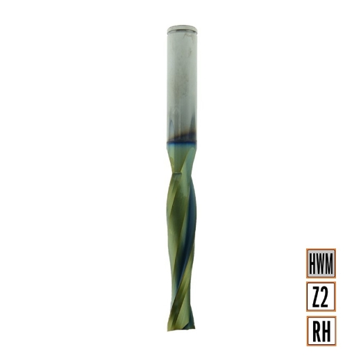 Afbeeldingen van CMT Positieve spiraalfrees D=12.7x65mm L=125mm S=12.7mm Z2 Chrome Coating DLCS HWM - 191.508.41