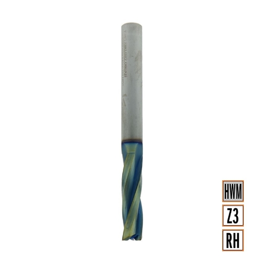 Afbeeldingen van CMT Positieve spiraalfrees D=6x22mm L=70mm S=6mm Z3 Chrome Coating DLCS HWM - 193.060.41