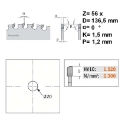 Afbeeldingen van CMT Mega-cirkelzaag voor metaal & sandwich panelen 136.5x20+(10)x1.5mm Z56 HW - 226.136.56H