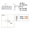Afbeeldingen van CMT Mega-cirkelzaag voor metaal & sandwich panelen 165x20x1.6mm Z60 HW - 226.165.60H