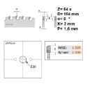 Afbeeldingen van CMT Mega-cirkelzaag voor metaal & sandwich panelen 184x30+(20+16)x2.0mm Z64 HW - 226.184.64M