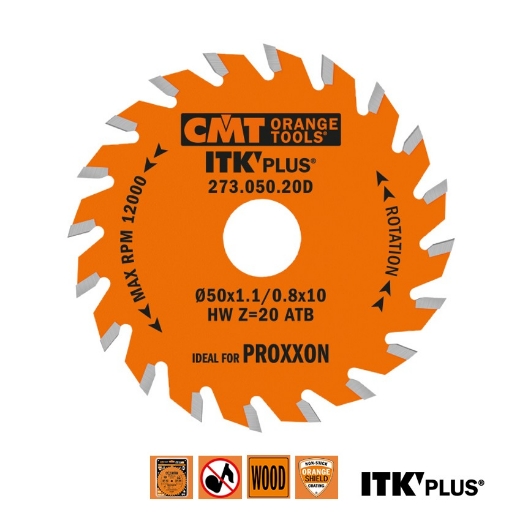 Afbeeldingen van CMT Universeel zaagblad voor massief hout & beplakte plaat 50x10x1.1mm Z20 HW - 273.050.20D