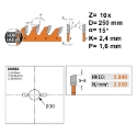 Afbeeldingen van CMT Universeel zaagblad voor massief hout & multiplex 250x30x2.4mm Z50 HW - 272.250.50M