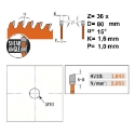 Afbeeldingen van CMT Universeel zaagblad voor massief hout & beplakte plaat 80x10x1.6mm Z36 HW - 273.080.36D