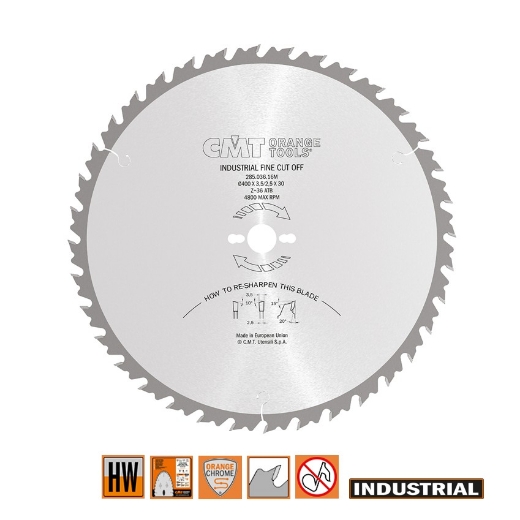 Afbeeldingen van CMT Schulpzaag voor massief hout 400x30x3.5mm Z36 HW - 285.036.16M