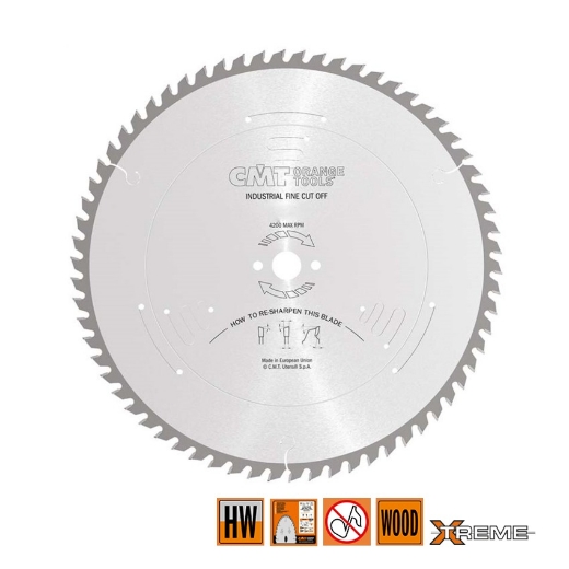 Afbeeldingen van CMT Afkortzaag voor massief hout 700x30x4.4mm Z72 HW - 285.072.28M