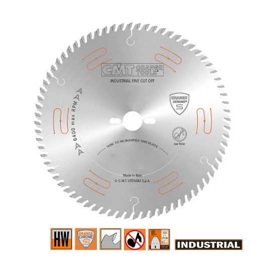Afbeeldingen van CMT Geluidsarme afkortzaag voor massief hout 400x30x3.5mm Z60 HW - 285.660.16M