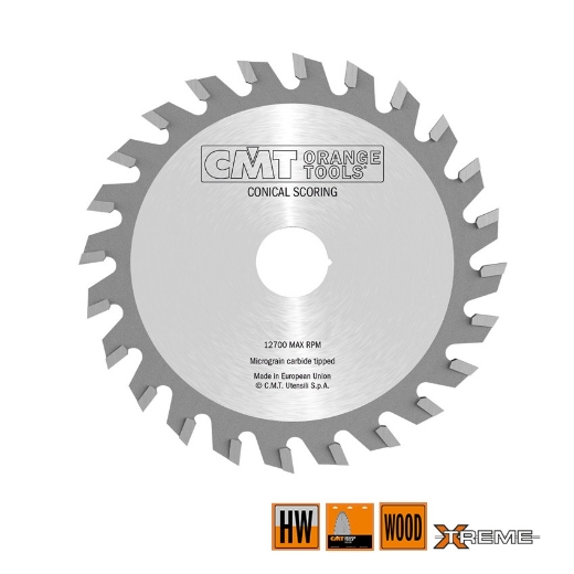 Afbeeldingen van CMT Conische voorritszaag voor MDF & HDF 120x20x3.1-4.0mm Z24 HW - 288.120.24H