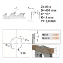 Afbeeldingen van CMT Meerbladzaag met ruimertanden voor massief hout 400x70x4mm Z28 HW - 279.028.16V