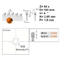 Afbeeldingen van CMT Zaagblad voor HPL & kunststof 190x20+(FastFix)x2.4mm Z54 HW - 281.790.54FF