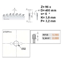 Afbeeldingen van CMT Cirkelzaag voor aluminium & composiet 400x32x3.8mm Z96 HW - 284.096.16P