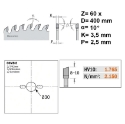 Afbeeldingen van CMT Afkortzaag voor massief hout 400x30x3.5mm Z60 HW - 285.060.16M