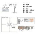 Afbeeldingen van CMT Conische voorritszaag voor MDF & HDF 160x55x4.3-5.5mm Z36 HW - 288.160.36O