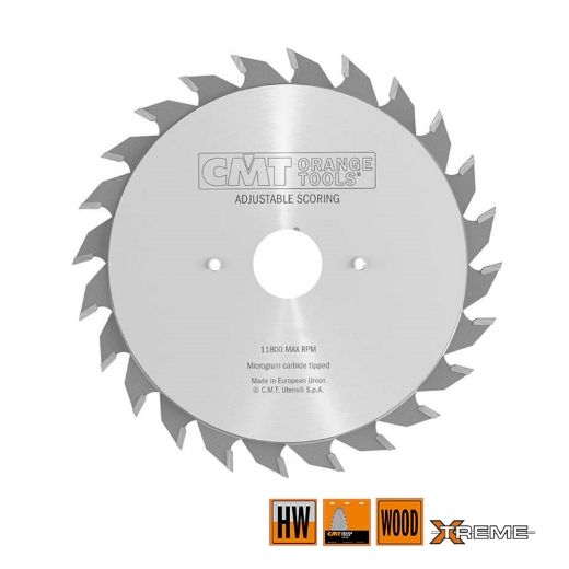 Afbeeldingen van CMT Twee-delige voorritszaag voor MDF & HDF 80x20x2.8-3.6mm Z20 HW - 289.080.20H