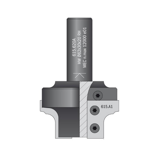 Afbeeldingen van CMT Freeshouder D=62mm L=95mm S=20mm Z2 HWM MEC - 615.620A