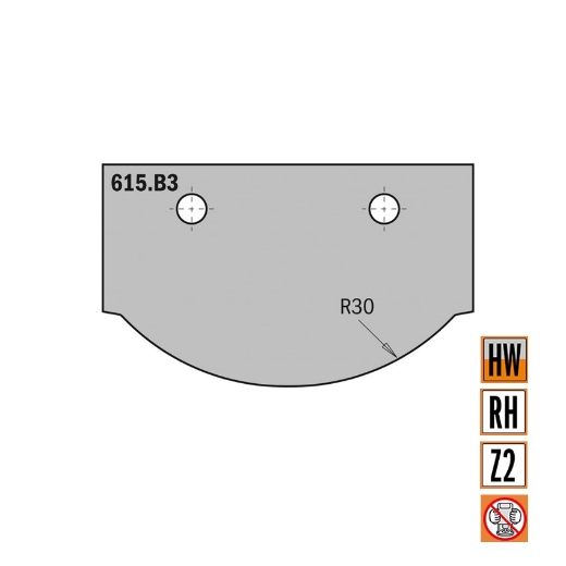 Afbeeldingen van CMT Profielmes I=2mm Z1 Profiel B3 HWM K1920, 1 stuk - 615.B3