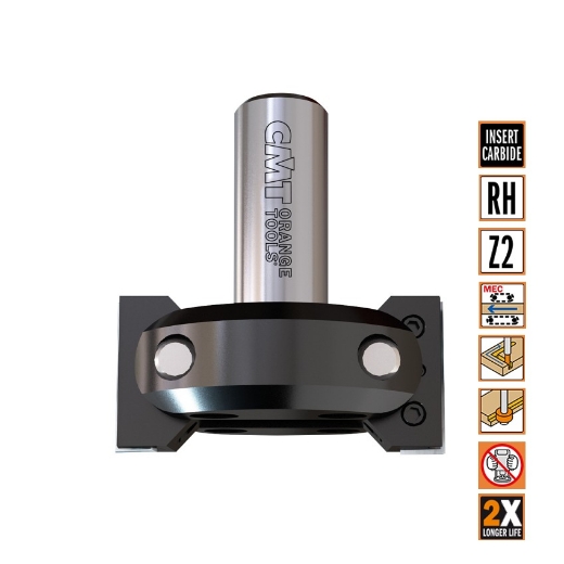 Afbeeldingen van CMT CNC verstelbare afschuinfrees D=85mm I=40mm S=20mm L=92mm Z2 HWM - 663.201.11