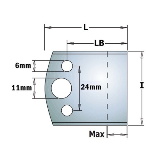 Afbeeldingen van CMT Blanketmes voor profielfreeskop voor hard- en zacht hout I=50x4mm, 2 stuks - 690.599H