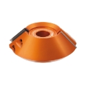 Afbeeldingen van CMT 45 ° schuine frees in WPL-messen D=160mm B=50mm Z2 Hh=33mm R=45° - 694.002.50
