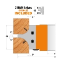 Afbeeldingen van CMT Dubbele holle radiusfrees met WPL-messen D=147mm B=50mm R=15-20mm Z2 - 694.004.50