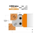 Afbeeldingen van CMT Holle + bolle radiusfrees met WPL-messen D=136mm B=50mm Z2 R=10mm - 694.007.50