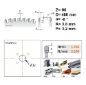 Afbeeldingen van CMT Cirkelzaag voor non-ferro metalen en harde materialen 400x32x4mm Z96 HW - 297.108.16P