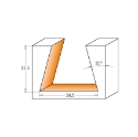Afbeeldingen van CMT Zwaluwstaartfrees D=39.5x31.5mm 15° L=65.5mm S=M12x1mm Z2 HWM - 664.395.11