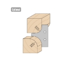 Afbeeldingen van CMT Dubbele holle radiusfrees met WPL-messen D=147mm B=50mm R=15-20mm Z2 - 694.004.50