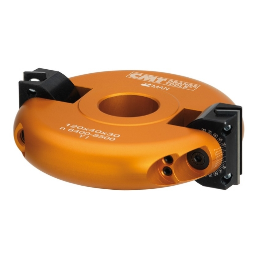 Afbeeldingen van CMT Verstelbare schaafkop (in speciale alu. legering) D=120mm B=30mm Z2 Hh=40mm HD=35mm R=-90°/90° - 694.018.30