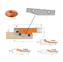 Afbeeldingen van CMT Profielmes voor bossingpaneelfrees art. 694.013 60X11.9X1.5mm Z1 HWM, 2 stuks - 695.013.A2