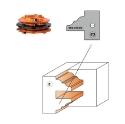 Afbeeldingen van CMT Profielmes voor 3-delige meubeldeurprofielfrees type E2 25X29.8X2mm Z1 HWM, 2 stuks - 695.015.E2