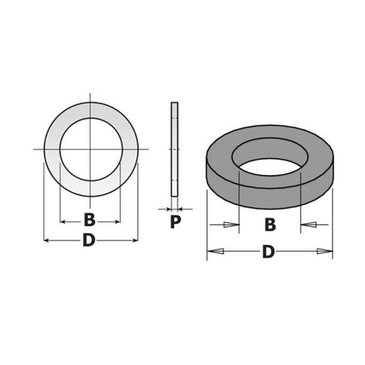 Afbeeldingen van CMT Stelring voor verlijmfrees 694.008.40 D=60x40mm P=2.6mm - 6959982640