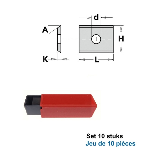 Afbeeldingen van CMT Wisselmessen L=10.5x12x1.5mm 35° Z2 HWM KCR08/S1920, 10 stuks - 790.105.06