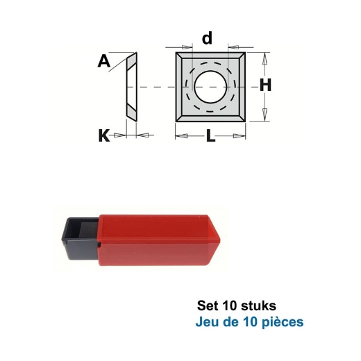 Afbeeldingen van CMT Wisselmessen L=14x14x2mm 30° Z4 HWM KCR05, 10 stuks - 790.140.00