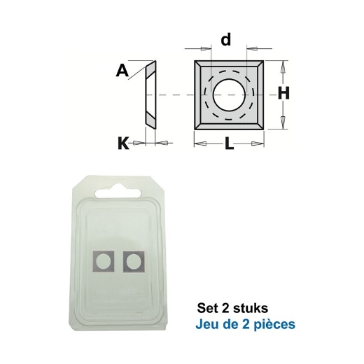 Afbeeldingen van CMT Wisselmessen L=14x14x1.2mm 30° Z4 HWM KCR05, 2 stuks - 790.140.10PP