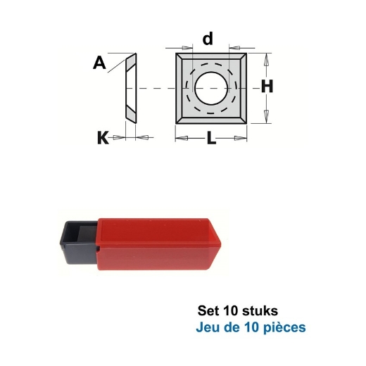 Afbeeldingen van CMT Wisselmessen L=14.3x14.3x2.5mm 35° Z4 HWM MG06/S2020, 10 stuks - 790.143.00