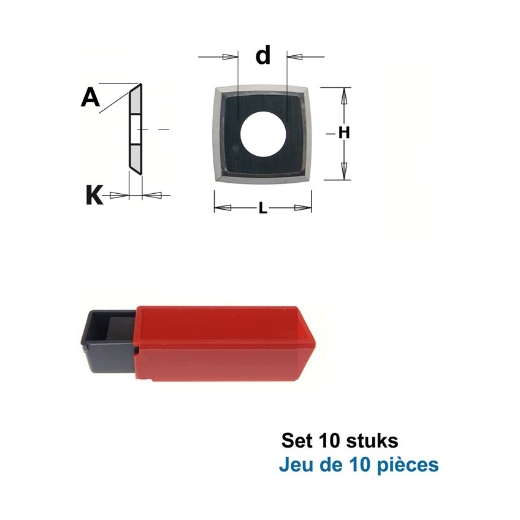 Afbeeldingen van CMT Speciale messen L=15x15x2.5mm R=5030° Z4 MG18, 10 stuks - 790.150.25
