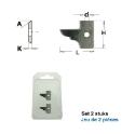 Afbeeldingen van CMT Profielmes voor 3-delige meubeldeurprofielfrees type C2 25X29.8X2mm Z1 HWM, 2 stuks - 695.015.C2