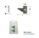 Afbeeldingen van CMT Profielmes voor 3-delige meubeldeurprofielfrees type E2 25X29.8X2mm Z1 HWM, 2 stuks - 695.015.E2