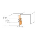 Afbeeldingen van CMT 2-tands trapezium verlijmfrees met WPL-messen D=120mm B=50mm Z2 Hh=15-38mm HD=5mm - 694.009.50