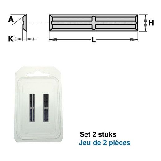 Afbeeldingen van CMT Wisselmessen L=20x4.1x1.1mm 35° Z4 HWM KCR06, 2 stuks - 790.200.01PP