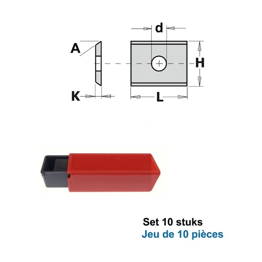 Afbeeldingen van CMT Wisselmessen L=20x12x1.5mm 35° Z2 HWM KCR02+/2240, 10 stuks - 790.200.04