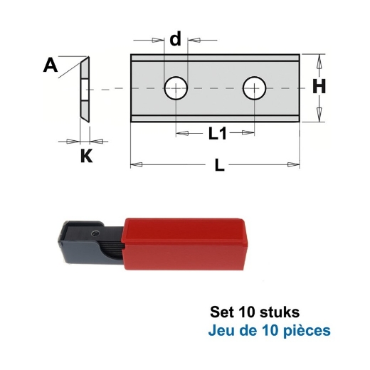 Afbeeldingen van CMT Wisselmessen L=25x12x1.5mm 35° Z2 HWM KCR08/S1920, 10 stuks - 790.250.06