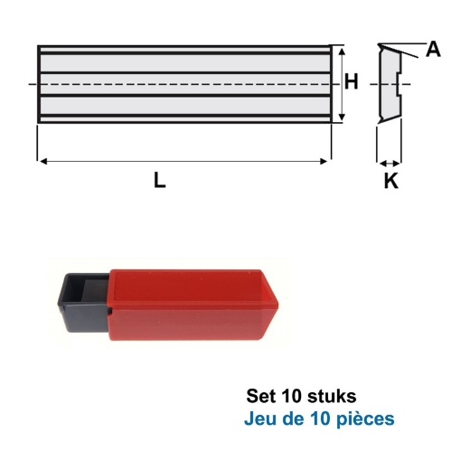 Afbeeldingen van CMT Wisselmessen VERSOFIX L=30x10x1.5mm 35° Z4 HWM KCR08/S1920, 10 stuks - 790.310.10