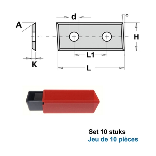 Afbeeldingen van CMT Wisselmessen L=48.3x12x1.5mm <5° 35° Z4 HWM KCR08/S1920, 10 stuks - 790.483.12